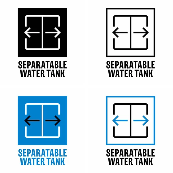 Separatable Water Tank Vector Information Sign — ストックベクタ