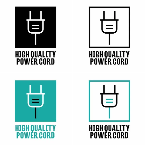 High Quality Power Cord Vector Information Sign — Stock vektor