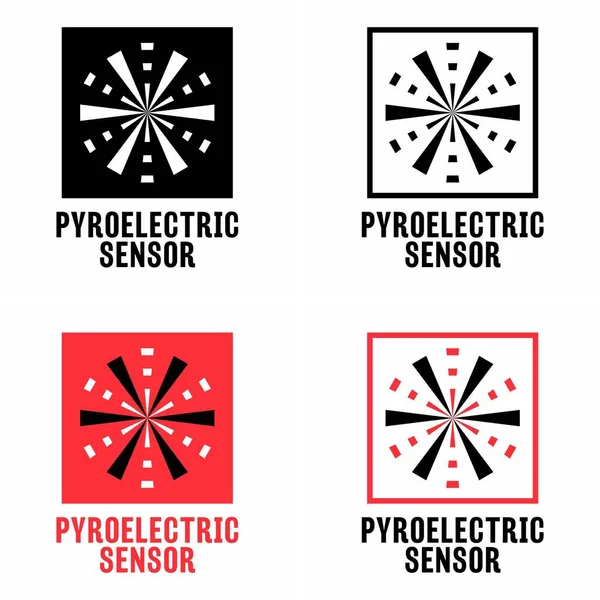 Pyroelectric Sensor Vector Information Sign — Stock vektor
