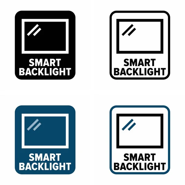 Smart Backlight Vector Information Sign — Vector de stock
