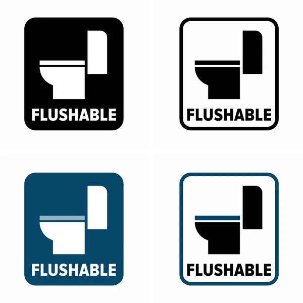 Flushable Property Vector Information Sign — 스톡 벡터