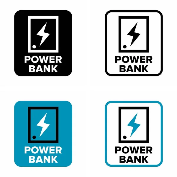 Power Bank Vector Information Sign — Vector de stock