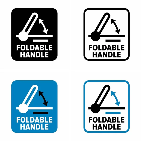 Foldable Handle Vector Information Sign — Stock vektor