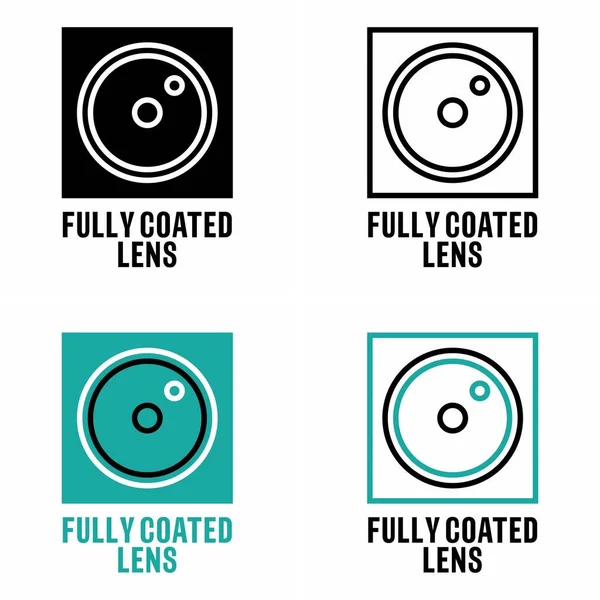 Fully Coated Lens Vector Information Sign — Vector de stock