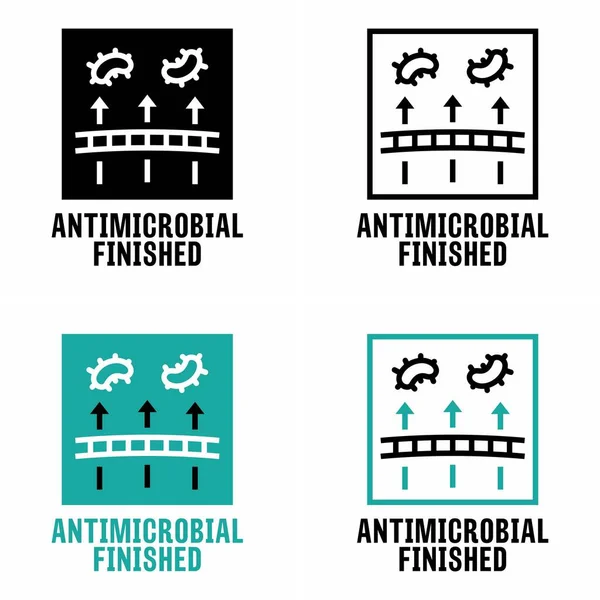 Antimikrobiell Färdig Vektor Informationsskylt — Stock vektor