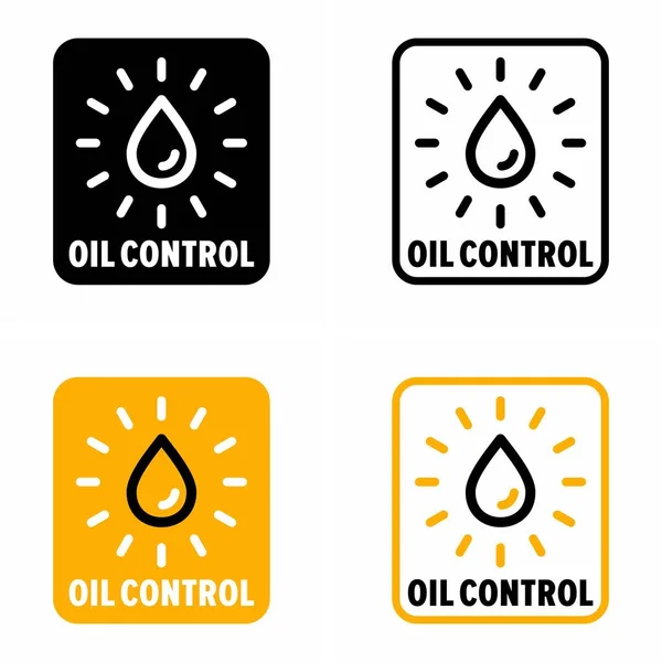 Oil Control Vektor Informationsschild — Stockvektor