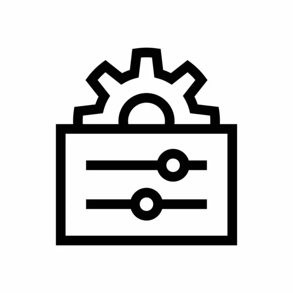 Instellingen Aanpassingen Opties Tandwielpictogram — Stockvector