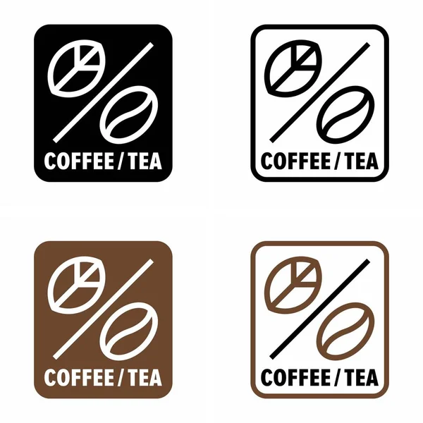 Vektor Informationsschild Für Kaffee Und Tee — Stockvektor