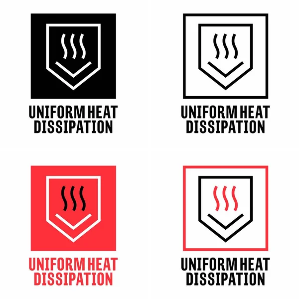 Uniform Heat Dissipation Vector Information Sign — Stock Vector