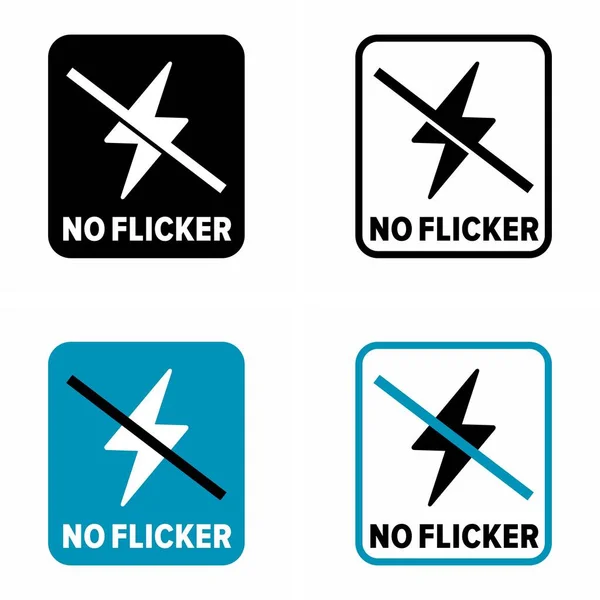 Brak Znaku Informacyjnego Wektora Flickera — Wektor stockowy