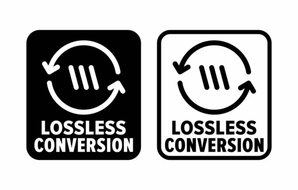 Lossless Conversion Vector Information Sign — Stock Vector