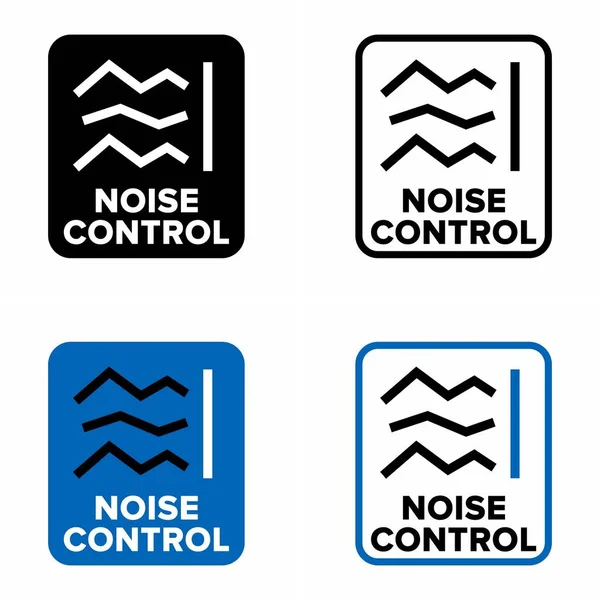 Noise Control Vektor Informationsschild — Stockvektor