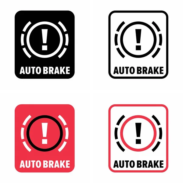 Auto Brake Vector Information Sign — стоковый вектор