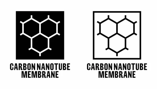 Carbon Nanotube Membrane Vector Information Sign — Stockvector