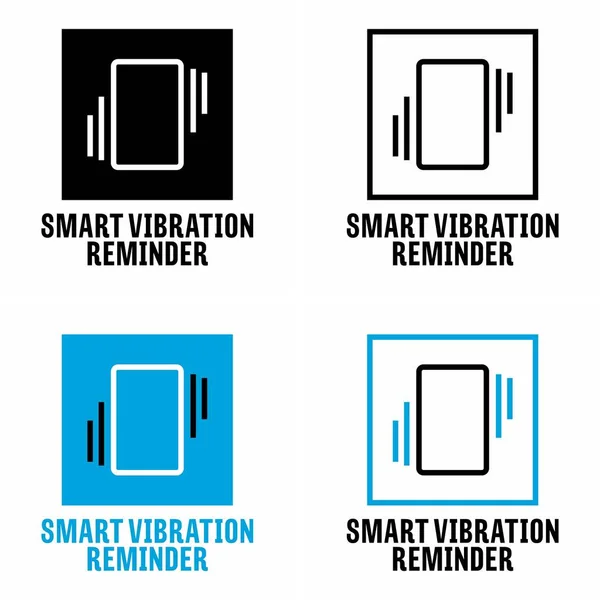 Smart Vibration Reminder Vector Information Sign — Image vectorielle