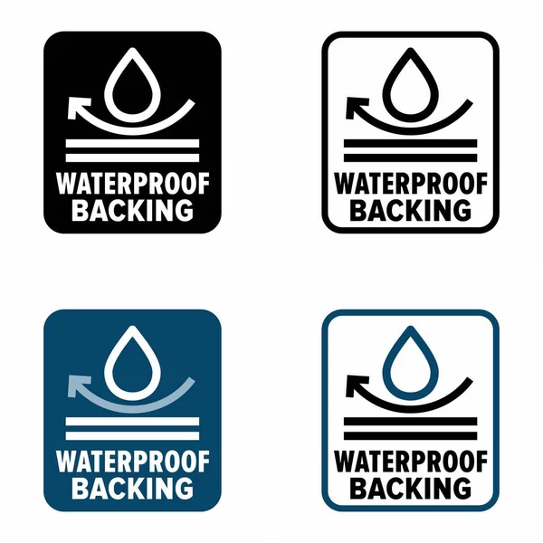 Waterproof Backing Vector Information Sign — Stockový vektor