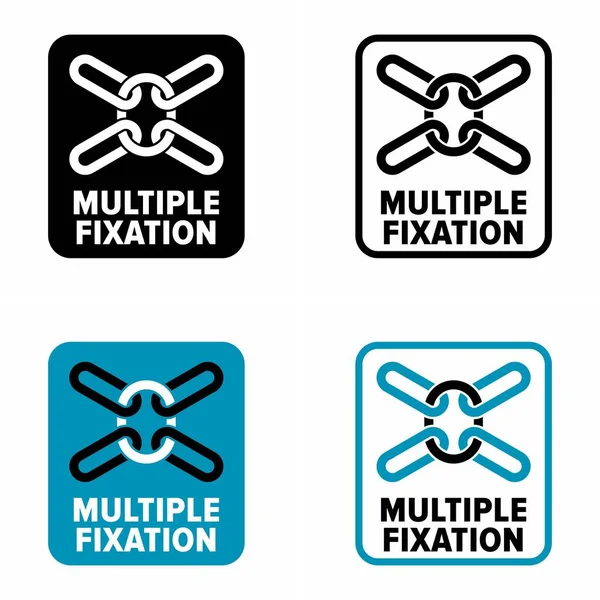 Multiple Fixation Vector Information Sign — Image vectorielle