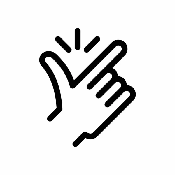 Большой Указательный Пальцы Вверх Рука Указывая Жест — стоковый вектор