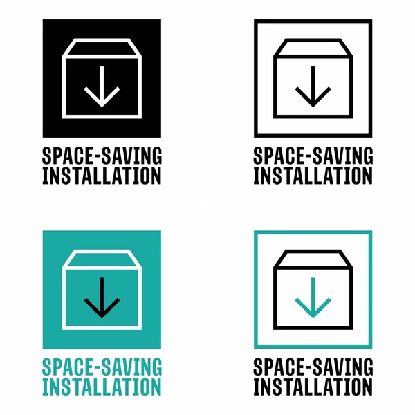 Instalación Ahorro Espacio Signo Información Vectorial — Archivo Imágenes Vectoriales