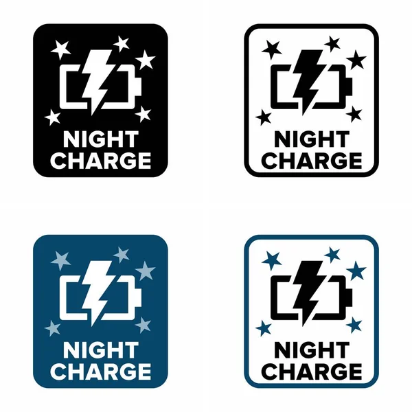 Night Charge Panneau Information Vectoriel — Image vectorielle