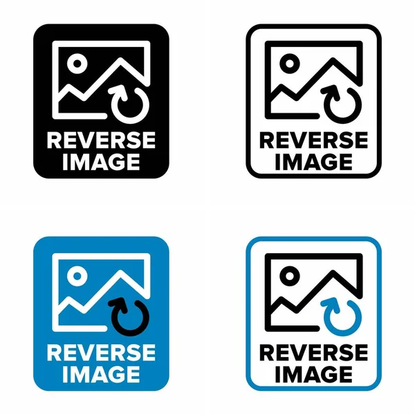 Reverse Image Vektor Informationsschild — Stockvektor