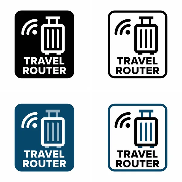 Roteador Viagem Sinal Informação Vetorial —  Vetores de Stock