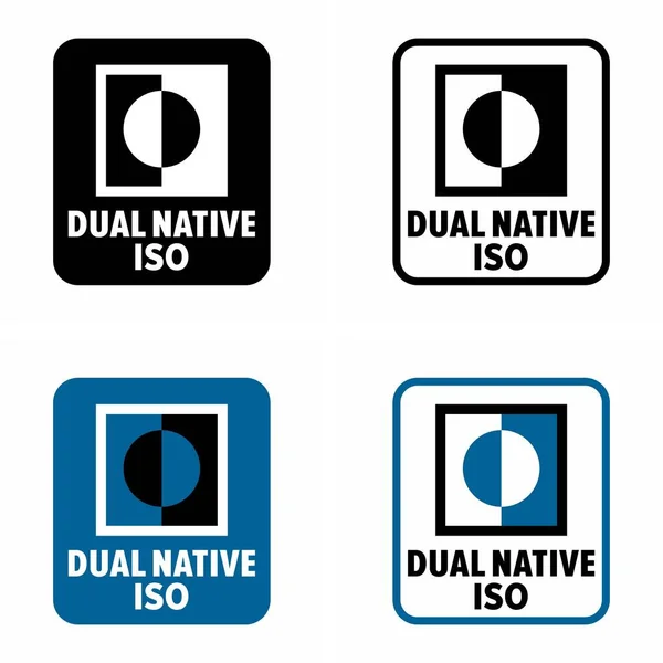 Signo Información Vectorial Dual Native Iso — Archivo Imágenes Vectoriales