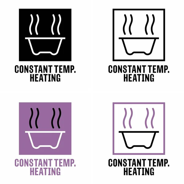 Constant Temperature Heating Vector Information Sign — Vector de stock