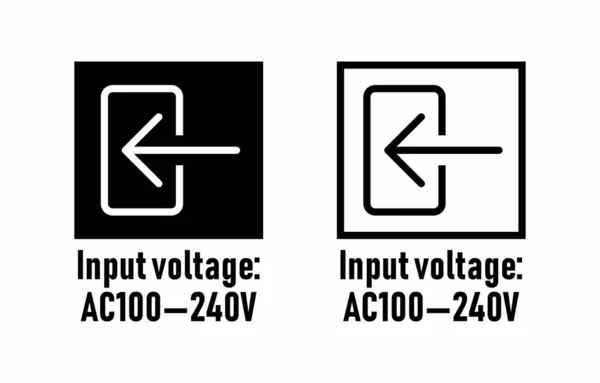 Input Voltage Vector Information Sign — Vector de stock