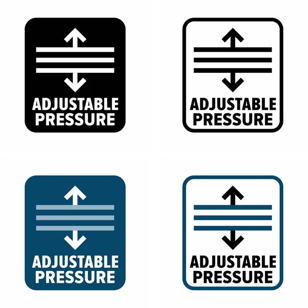 Adjustable Pressure Vector Information Sign — 图库矢量图片