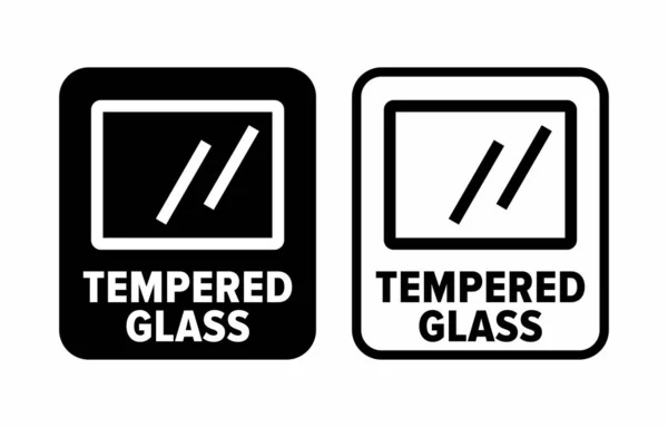 Tempered Glass Vector Information Sign — Stock vektor