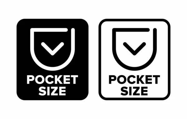 Taschengröße Vektor Informationsschild — Stockvektor