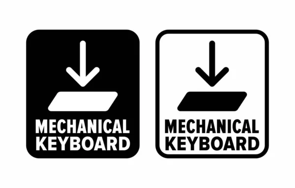 Механический Знак Векторной Информации Клавиатуры — стоковый вектор