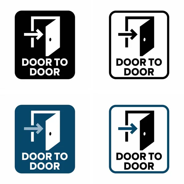 Door Door Vector Information Sign — Stockvektor