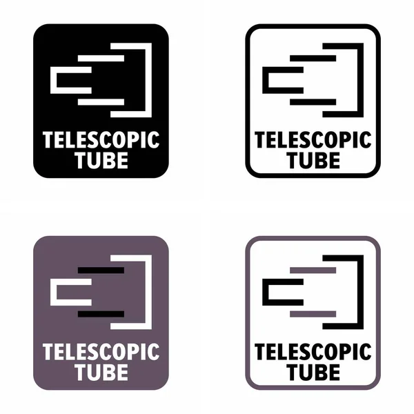 Tubo Telescópico Sinal Informação Vetorial — Vetor de Stock