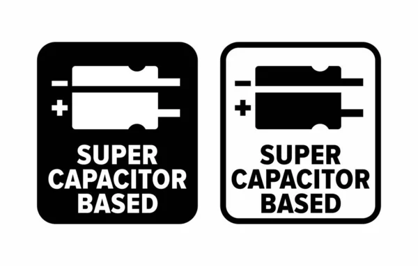 Vectorinformatiebord Basis Van Een Supercondensator — Stockvector