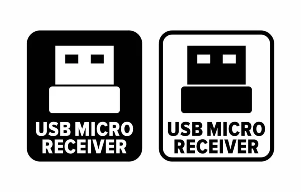 Usb Micro Receiver Σύμβολο Πληροφοριών Φορέα — Διανυσματικό Αρχείο