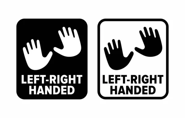 Left Right Handed Vector Information Sign — Stock Vector