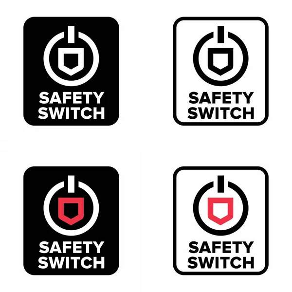 Safety Switch Vector Information Sign — Stock Vector