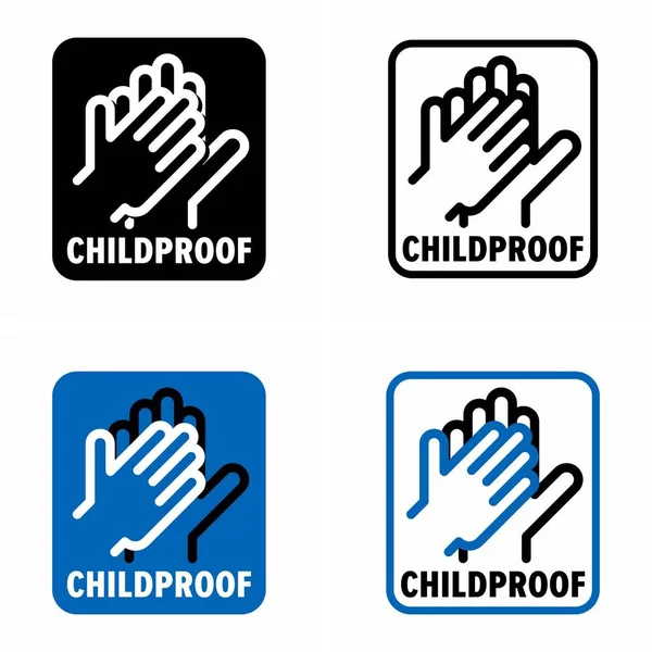 Childproof Property Vector Information Sign — Stock vektor
