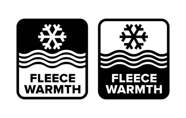 Informační Značka Vektoru Fleece Warmth — Stockový vektor