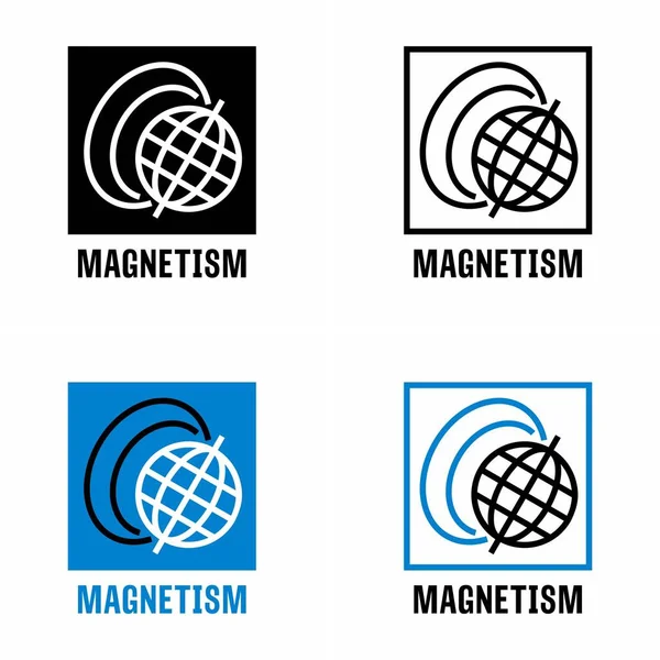 Segnale Informazione Vettoriale Proprietà Magnetismo — Vettoriale Stock