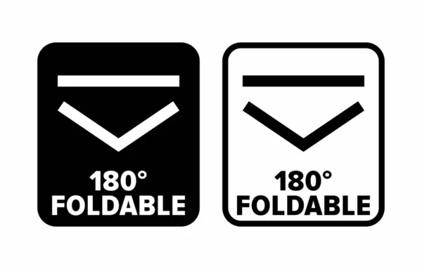 180 Foldable Vector Information Sign — Vettoriale Stock