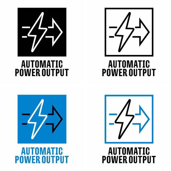 Automatic Power Output Vector Information Sign — Image vectorielle