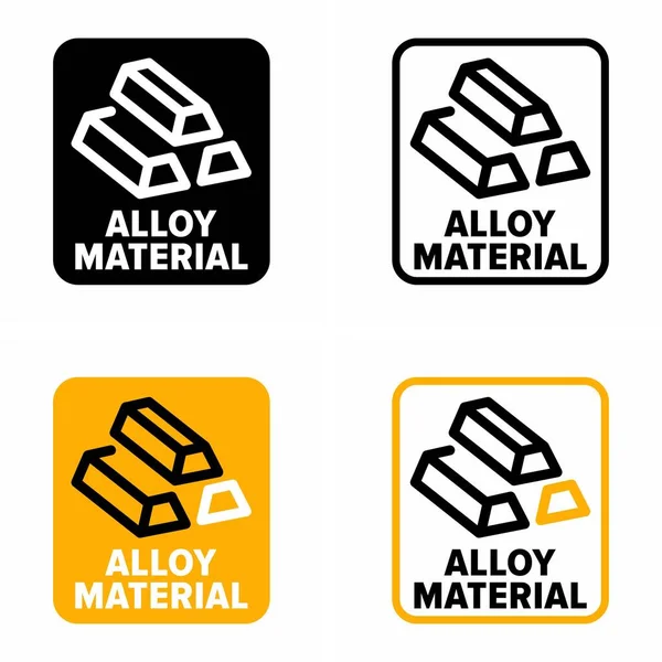 Alloy Material Vector Information Sign — Stockvector
