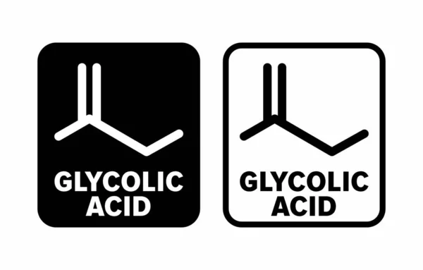 Glycolic Acid Vector Information Sign — Stok Vektör