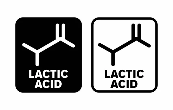 Lactic Acid Vector Information Sign — Stok Vektör