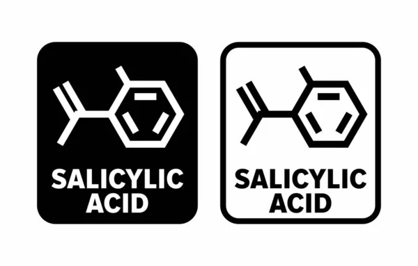 Salicylic Acid Vector Information Sign — 스톡 벡터