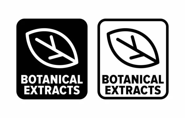 Botanical Extracts Vector Information Sign — Stock vektor