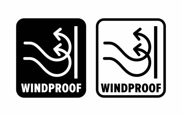 Windproof Property Vector Information Sign — Stock Vector